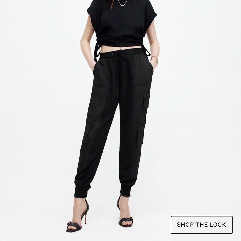 All Saints Black Women's Cargo Joggers